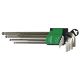 Set chei imbus cu cap sferic nichelate, imperial, HAUPA, 1/16