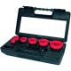 Set 6 carote HSS bimetal cu burghiu, RUKO - TERRAX, 22-68 mm, A2 si A4, 8 piese