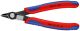 Cleste electronica, tais fara fateta, cu clema, cap ingust, KNIPEX, 125 mm