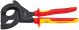 Foarfeca cu clichet pentru cablu SWA, izolata 1000 V, KNIPEX, Ø 45 mm, 380 mm²