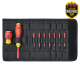 Set surubelnite si biti izolati la 1000V, slimVario, drept, PH, PZ, 9 piese, WIHA