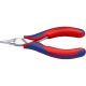 Cleste electronica, cioc plat, manere bicomponent, KNIPEX, 115 mm