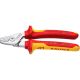 Foarfeca mica de cabluri cu mansoane 2K izolata 1000 V, KNIPEX, 160 mm