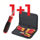 1+1 Set electricieni de 5 șurubelnițe WIHA SoftFinish VDE și clește sfic + Set Set surubelnita electrica speedE® PocketDrive