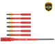 Set biti izolati la 1000 V, WIHA slimBit, drepti, PH, PZ, 7 piese